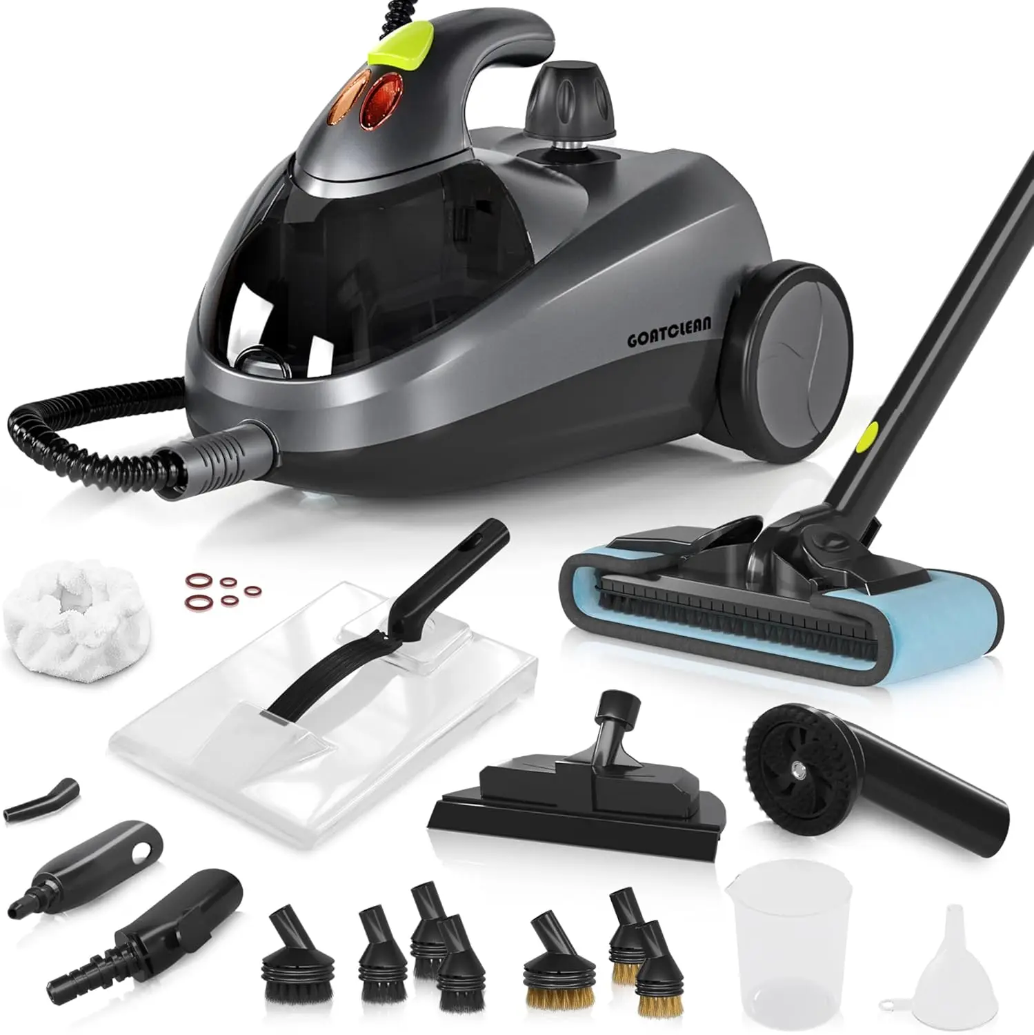 Powerful Steam Cleaner for Chemical-Free Home Cleaning, 22-Piece Kit, Multipurpose Floor & Surface Cleaner with Long Cord