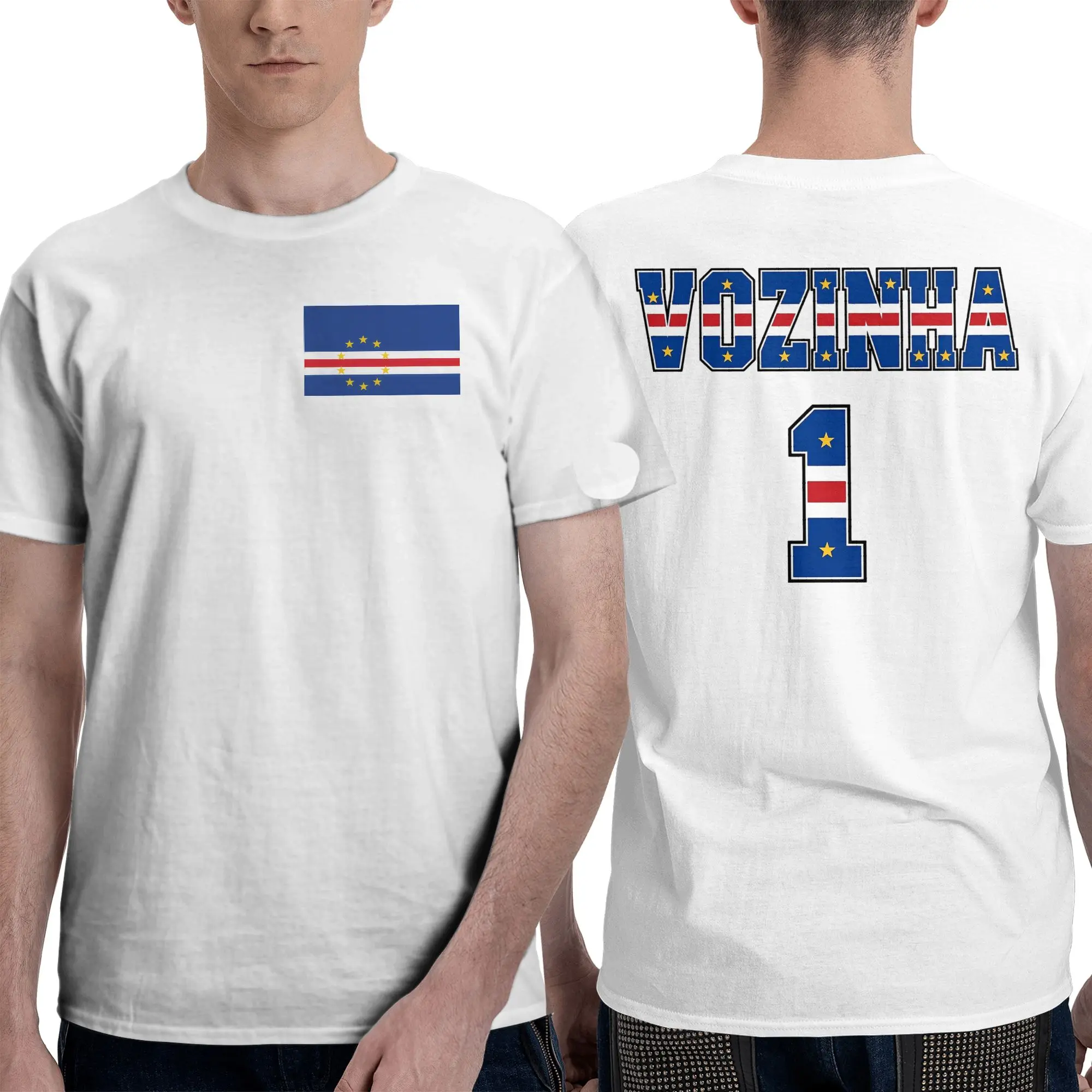 Cape Verde Vozinha #1 Goalkeeper Jersey T-Shirt Summer  Streetwear T-Shirts Cotton Harajuku Short Sleeve Casual Top Tees