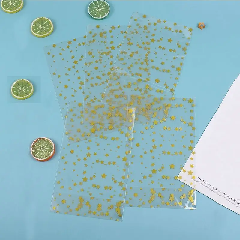 Saco de embalagem de pipoca de torrada de doces transparente de bolso plano dourado personalizado Saco de plástico descartável de qualidade alimentar