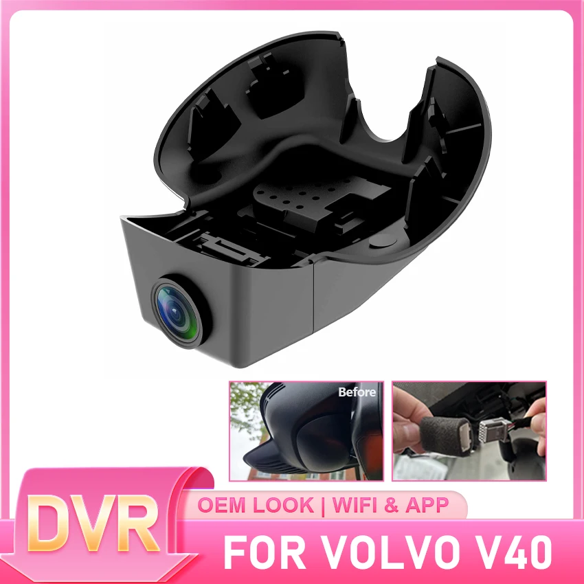 

For Volvo V40 2013~2020 HD Dash Cam for Car Camera Recorder Dashcam WIFI Car Dvr Recording Devices Accessories App Control