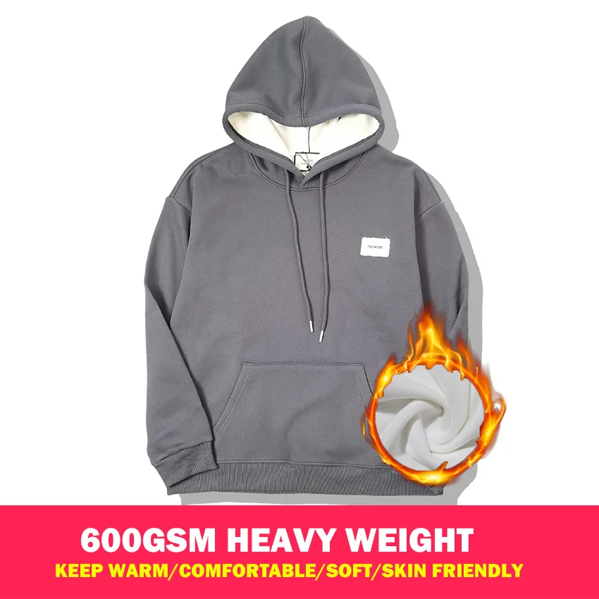 Men's Hoodies Sweatshirt 670g-520gHeavy Weight Cartoon letter print Round neck long sleeved fleece Men clothing Pullover Jackets