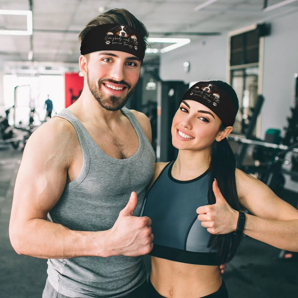 

Изготовленная на заказ повязка на повязку для бернского зенненхунда для мужчин и женщин, впитывающая влагу, спортивная повязка на повязку для тренажерного зала, йоги, бега