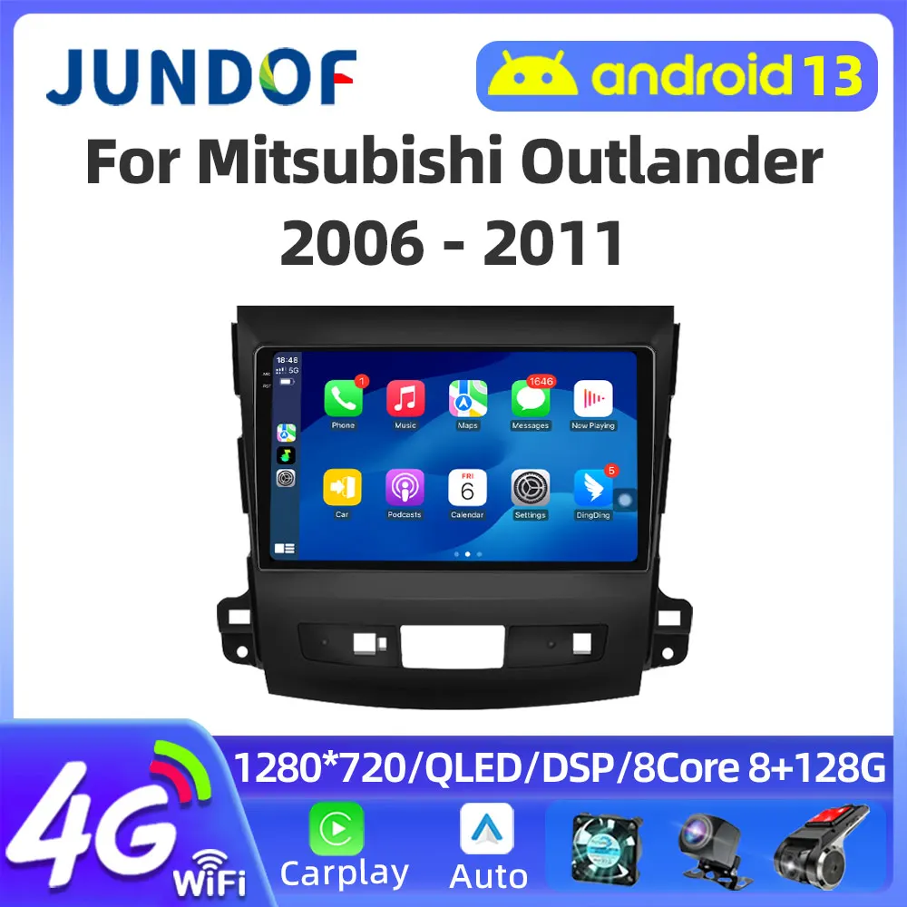 

8Core 2 Din Android 13 Car Radio Multimedia Player For Mitsubishi Outlander 2006-2011 Peugeot 4007 Citroen C-Crosser Carplay Gps