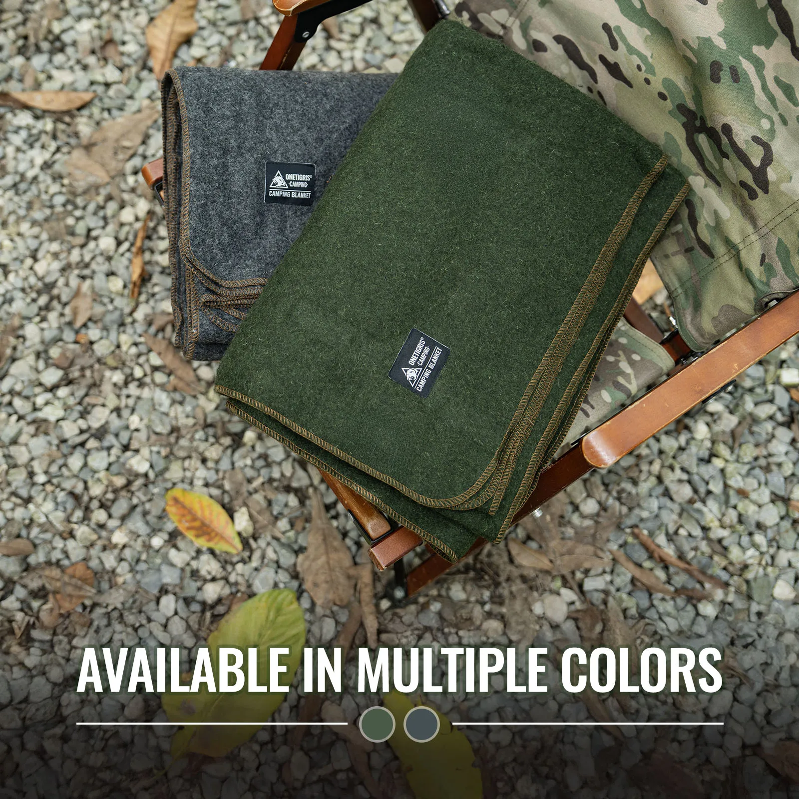 

ONETIGRIS Large Wool Blanket Cozy Washable Ultralight Camping Winter Blanket Quilt for Outdoors Car Bushcraft Backpacking