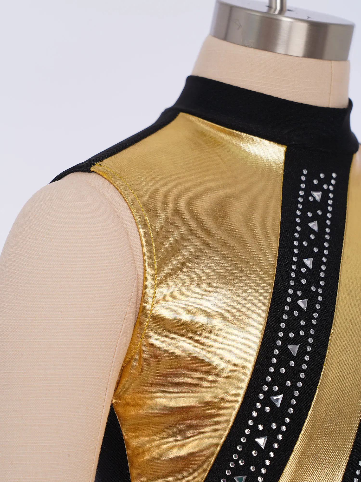 أطفال بنات الجمباز ملابس رقص لامعة الراين لامع المحاصيل الأعلى مع السراويل الباليه اليوغا تجريب أداء Dancewear