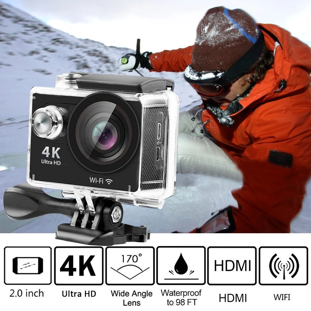 AngelEye KS-504 Authentic H9 4K Ultra HD Wifi 2inç Action Camera