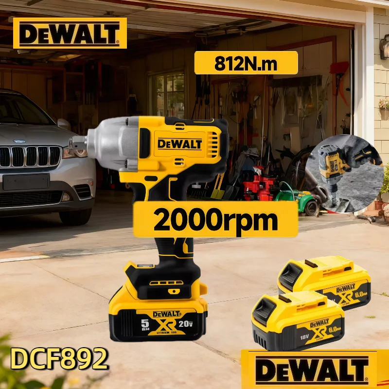 

Ударный гайковерт DeWalt DCF892, 1/2 дюйма, высокий крутящий момент, 3 скорости, бесщеточный, для авторемонта, электроинструмент, совместим с аккумуляторами DeWalt