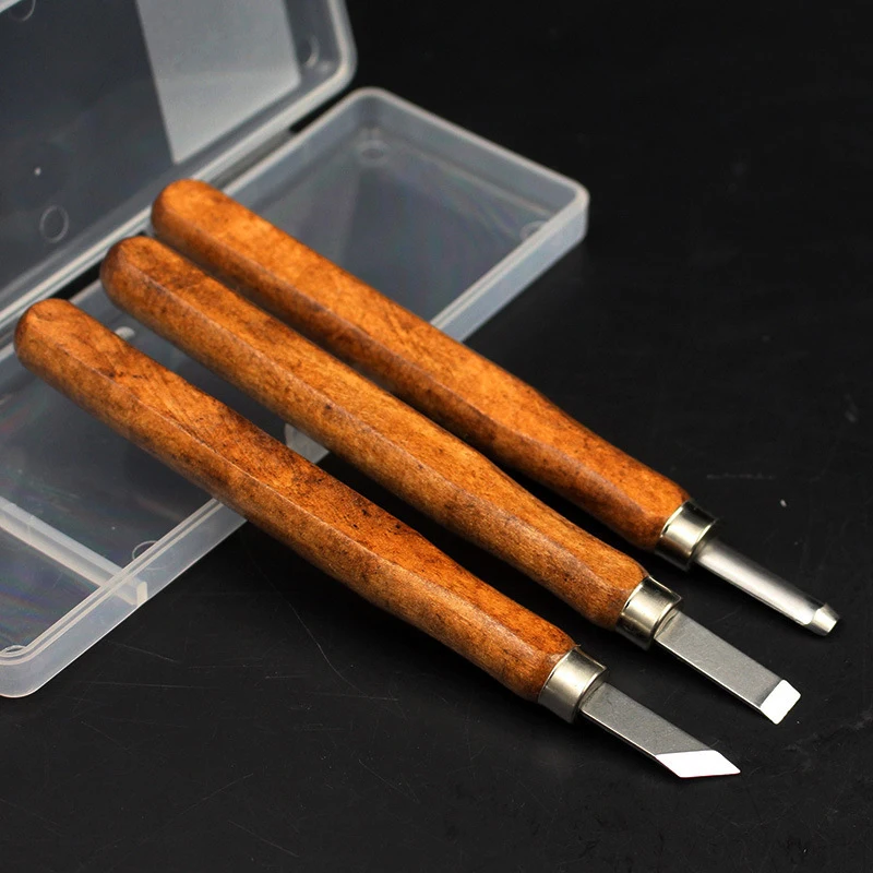 3-4-5pcs/Set of Woodworking Carving Tools DIY Multi-function Handmade Art Carving Knife with Wooden Handle Carving Knife Tool