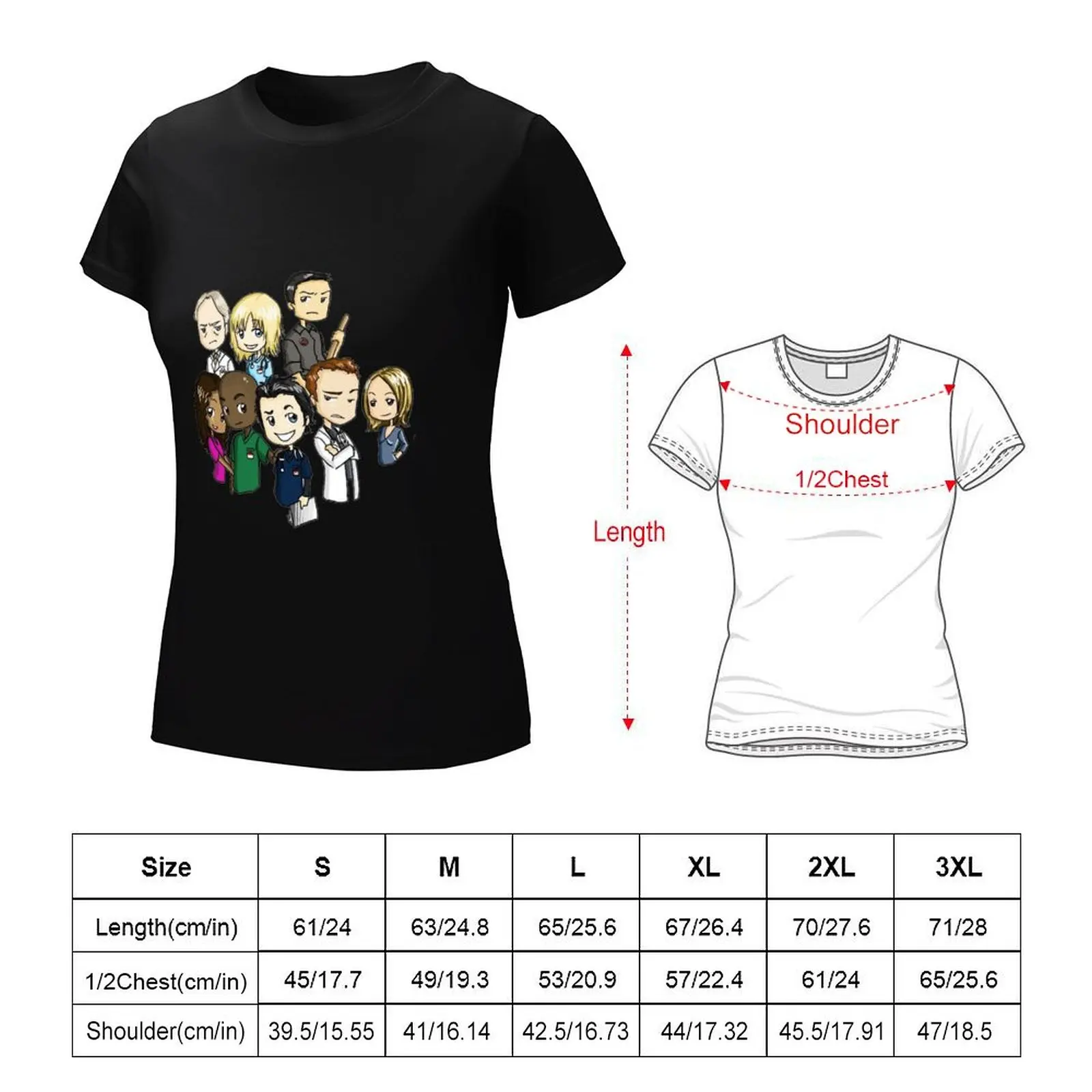 Scrubs T-Shirt summer tops Aesthetic clothing animal print shirt for girls anime clothes summer blouses woman 2024