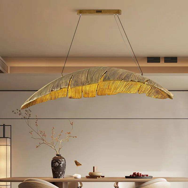 South East Asia style, natural retro banana leaf chandelier, restaurant bar booth tea room island chandelier