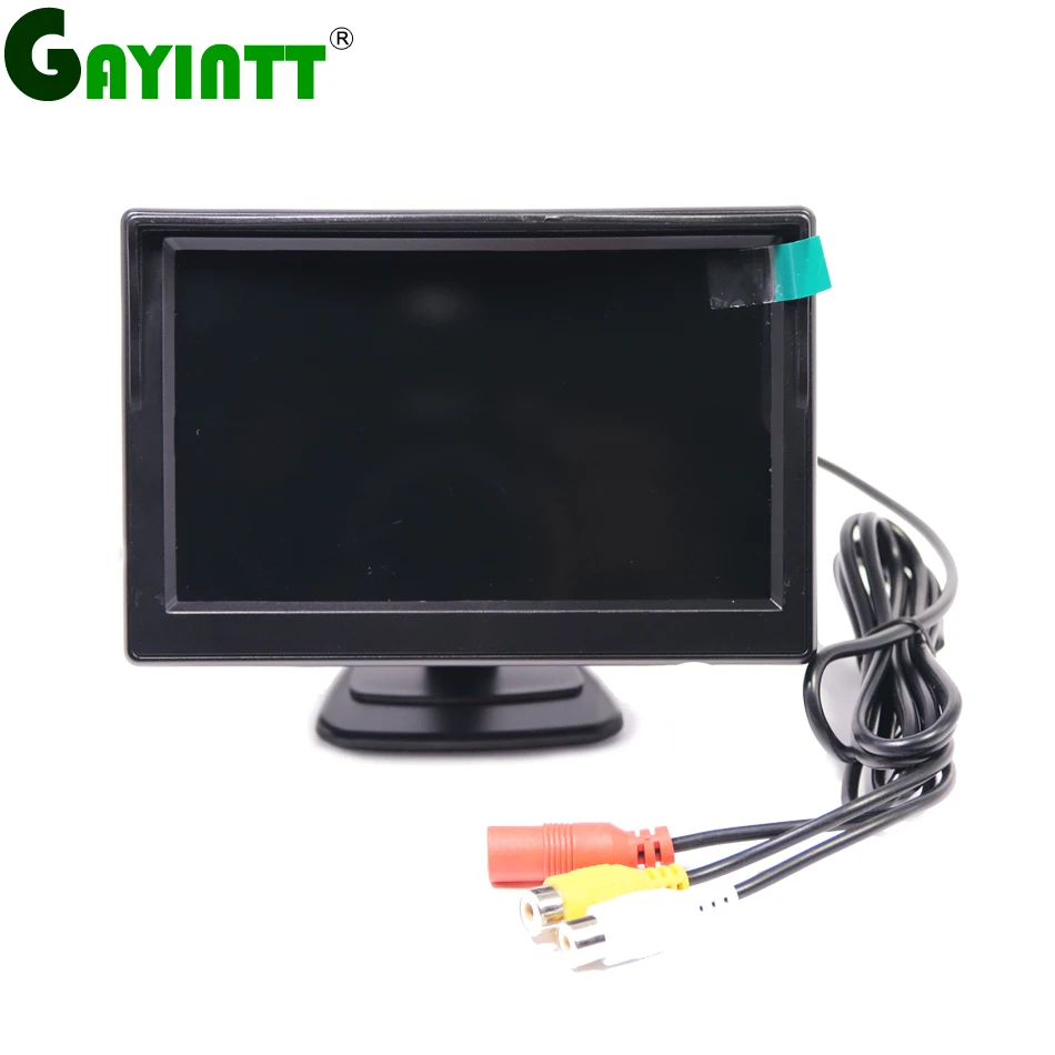 GAYINTT 5Inch TFT LCD Color Monitor Widescreen for Parking System Car Rear View Camera Portable Headrest Screen 12V with Av