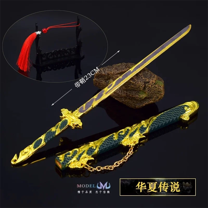 

22CM Soldier Miniature Cold Weapons Tang Dynasty Horizontal Knife High Quality Action Figure Model Toy Scene Props In Stock