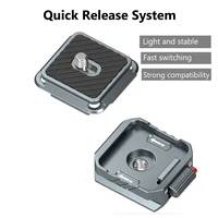 Abrazadera de placa de sistema de liberación rápida Arca Universal 2025, Kit de interruptor rápido de 1/4 ''3/8' para cámara DSLR, cardán, trípode, estabilizador Zhiyun