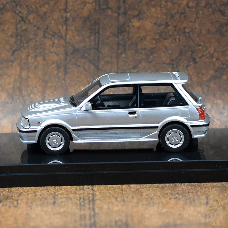 Original 1/43 Scale Toyota Starlet Turbo S Simulation Resin Car Model Static Display Collectible Gift Souvenir Decoration Toy