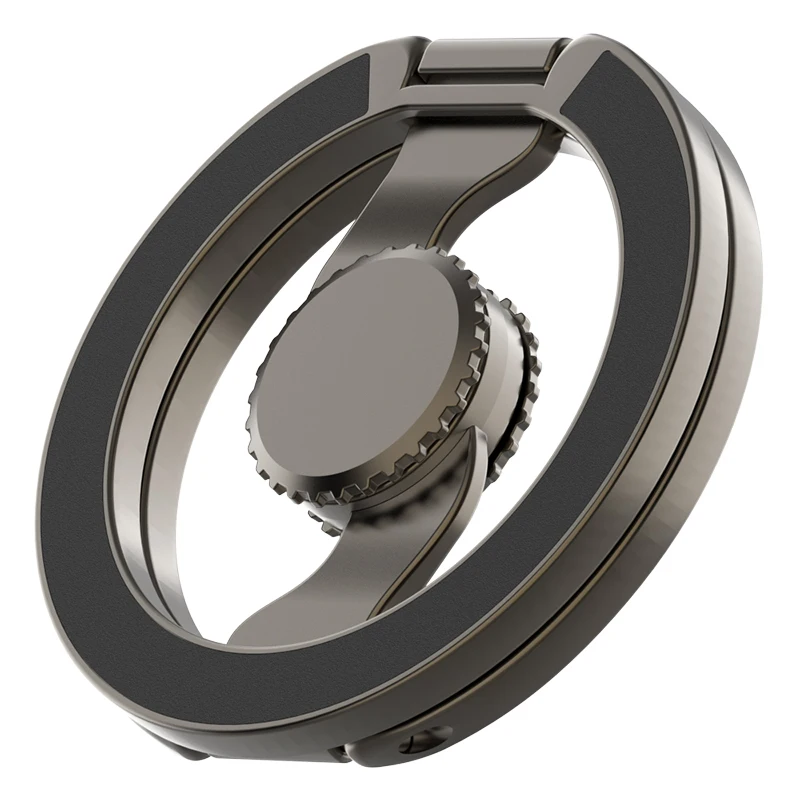 New 360° Rotation Dual-sided Strong Magnetic Stand for iPhone 17 16 Pro Max Samsung Folding Finger Ring Phone Holder for Magsafe