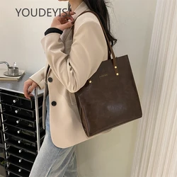 YOUDEYISI Quality Women Shoulder Bags New Trends Tote Bag Pure Color Soft PU Leather Large Capacity Shopper Totes Bolso Mujer