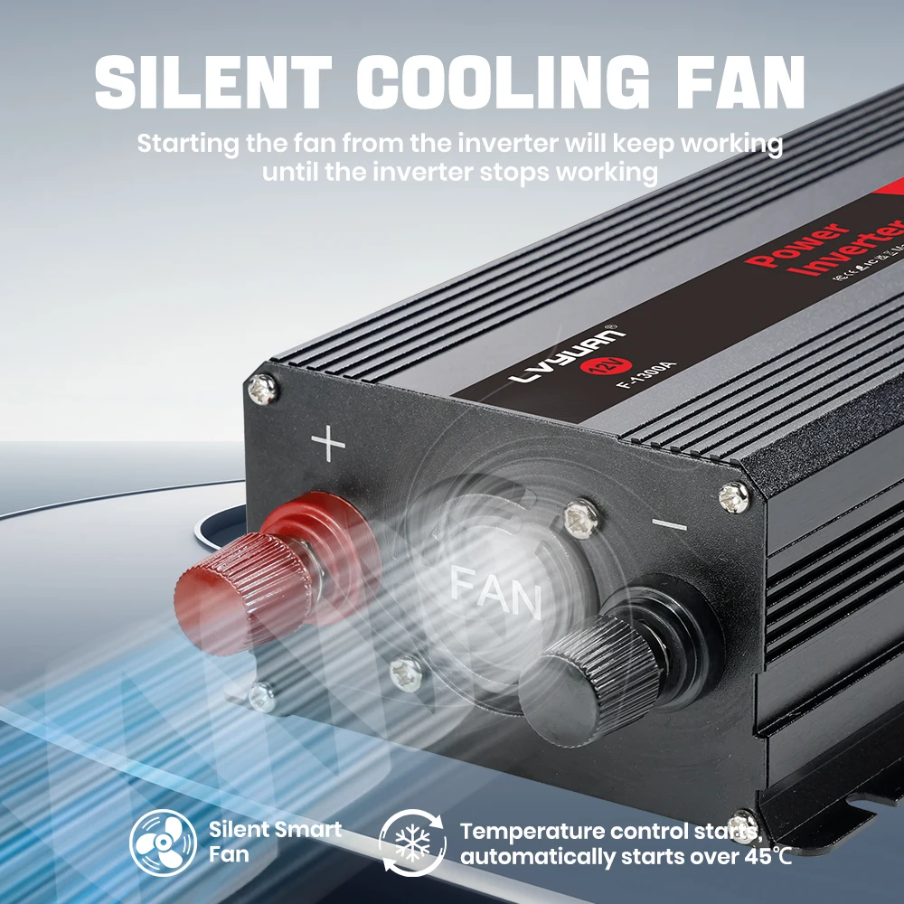 عاكس الطاقة 300 واط-2600 واط DC12V إلى التيار المتناوب 220 فولت سيارة محول جهد كهربي المزدوج USB 3.1A محول الاتحاد الأوروبي المقبس 50 هرتز تهمة للمنزل RV في الهواء الطلق #4