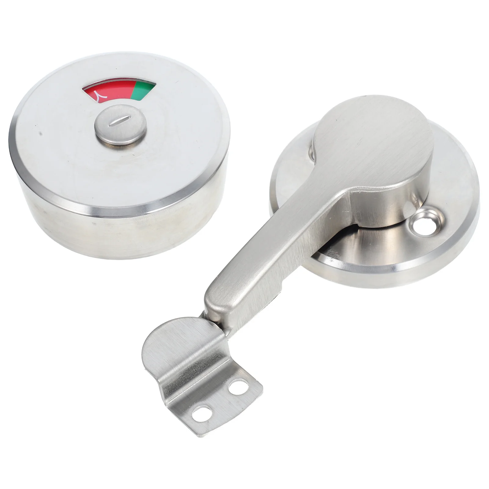 

Bathroom Privacy Lock Stainless Steel Vacant Occupied Indicator Keyless Door Lock for Toilet Restroom Partition Office Warehouse