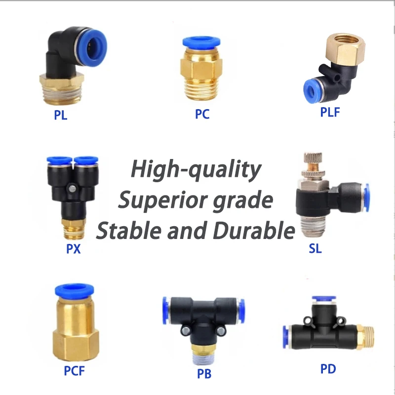 Pneumatic quick connector PC8-02 Pneumatic fittings hose connector PC/PL/SL/PCF Suitable for 4mm 6mm 8mm 10mm 12mm pipe fittings