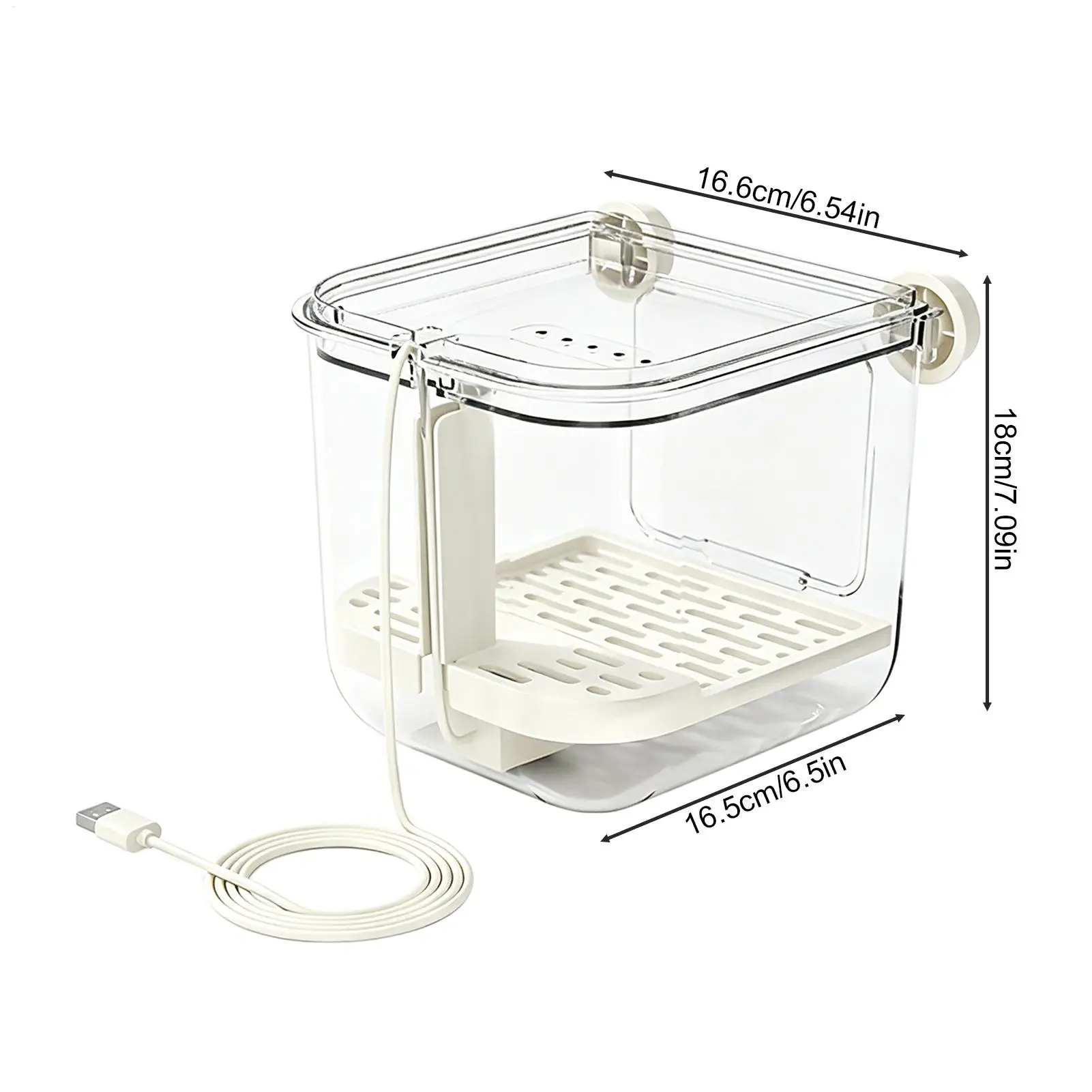 Bird Shower For Cage Automatic Circulating Finches Bathing Finches Cage Bath Tub For Pet Parents Animal Lovers Trainers Macaw view 6