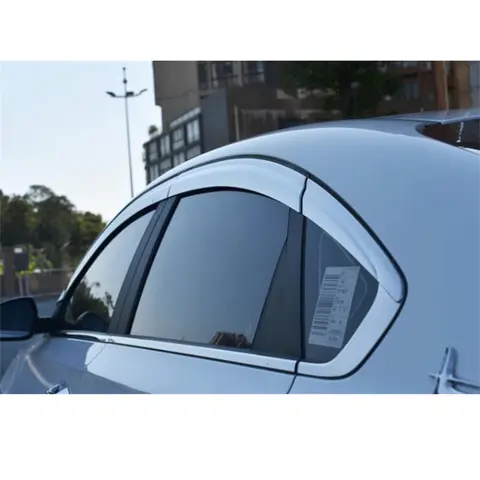 6PCS, Kia K3 Cerato 2019 2020 2021 자동차 창 바이저 사이드 전기 도금 방수 액세서리 바디 키트 스포일러