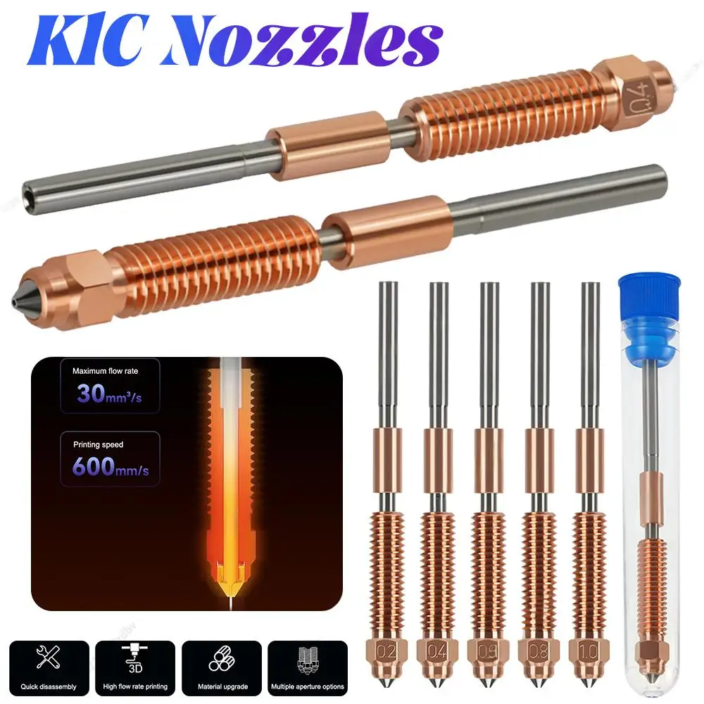 

High-Speed Printing Nozzle High Temperature Resistant Nozzle High Flow Nozzle for Ender 3 V3/Ender V3 Plus 3D Printers