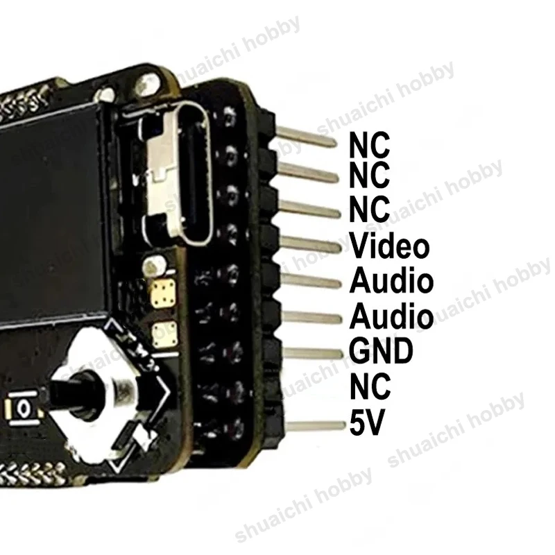 1 ชิ้น 4.9G/5.8G/6.1G SMA-F ตัวรับสัญญาณแบบเสาอากาศคู่พร้อมหน้าจอ พอร์ต USB โมดูลรับสัญญาณในตัวสำหรับแว่นตา DJI/Fatshark/HDZERO