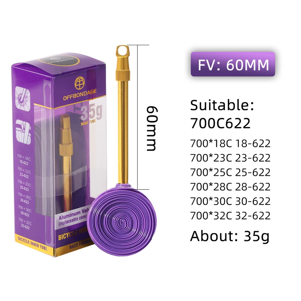 

Ultra Light Inner Tube 700C for Road Bikes For TPU For French Valve Suitable for V Brake and Disc Brake Systems