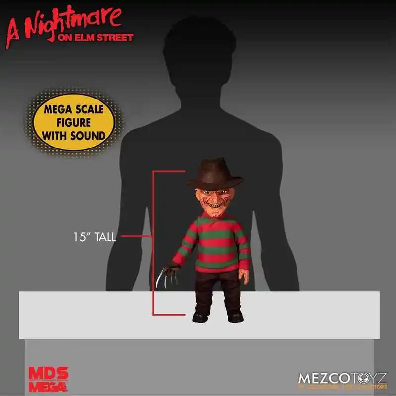 Authentic Mezco Ant 25890 A Night Mare On Elm Street Part Freddy Freddy 15 Inches Can Sound And Move Halloween Gift