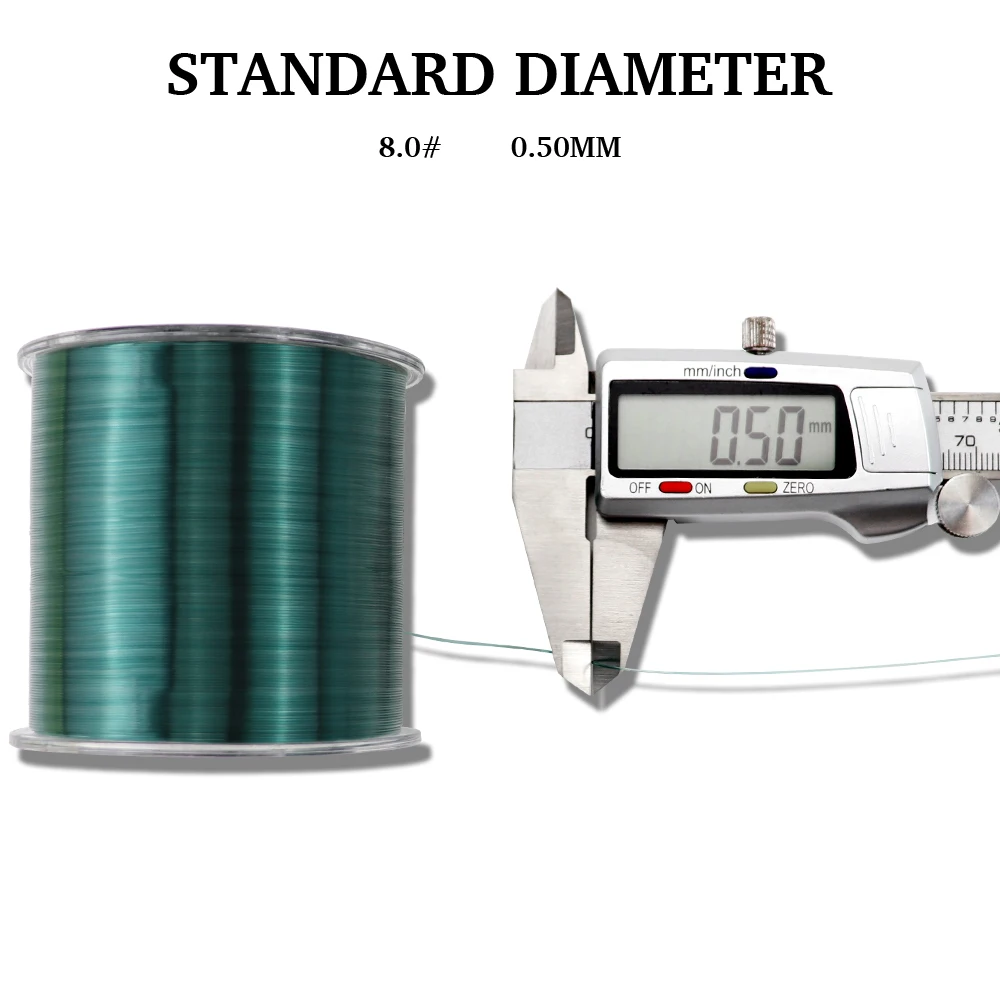 Superstarkes Nylon-Angelband 500m/1000m Langlebige Monofilament-Schnur für Süßwasser- und Salzwasserfischen – Detail 7