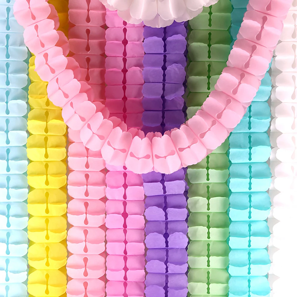 3,6 M Multicolor trébol de cuatro hojas papel tirar bandera guirnaldas Baby Shower boda fiesta hogar DIY decoración suministros para manualidades