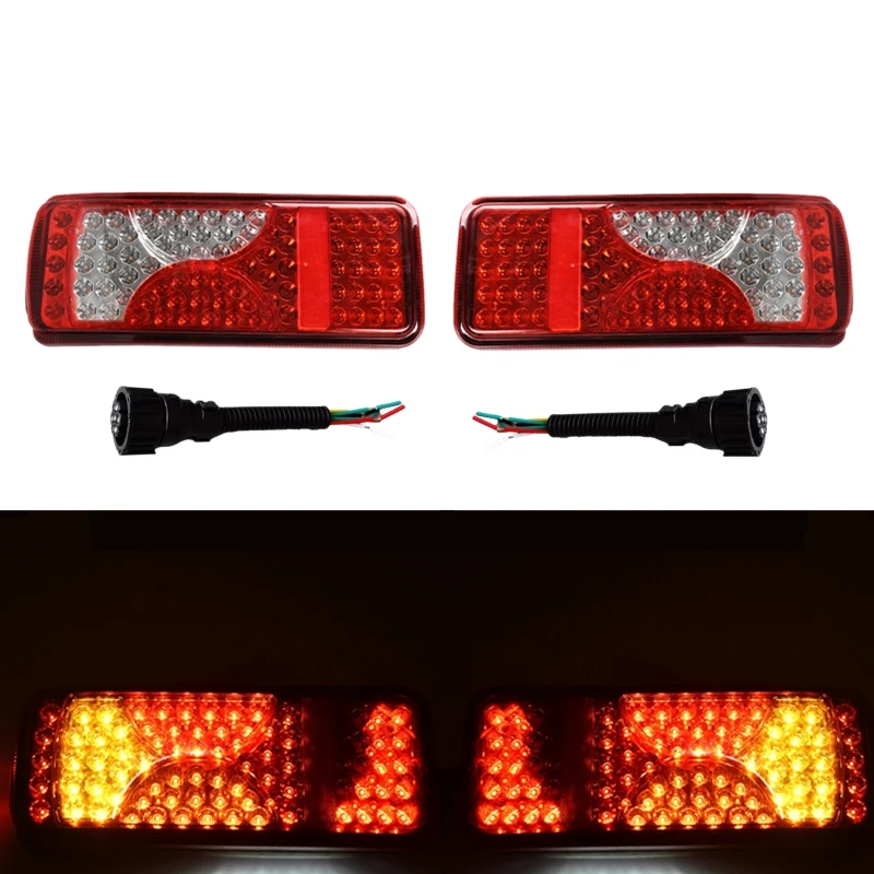 1Pair RH + LH 24V Led truck tail lamp for SCANIA  tail lights For Man truck rear lights Oem 1756754 1756751 with 2pcs connectors