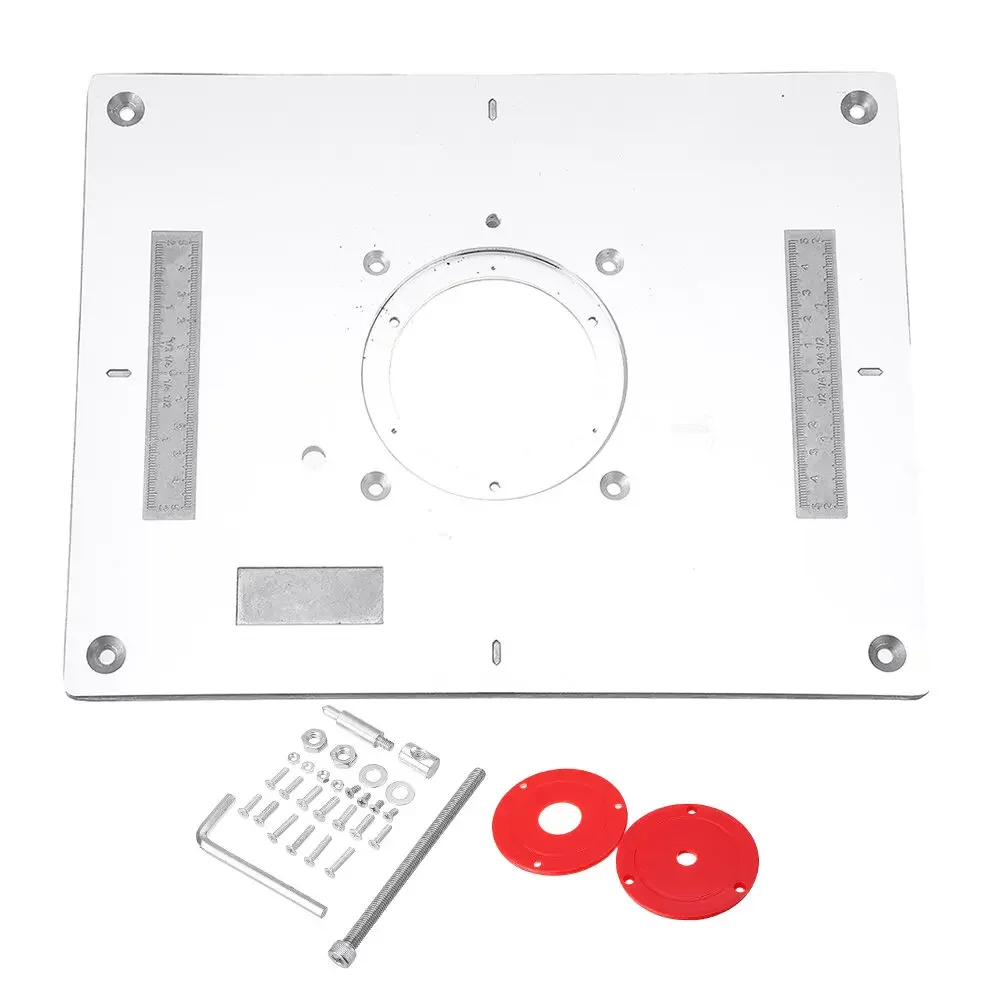 

300x235x95mm Aluminum Router Table Insert Plate Woodworking Trimming Machine Flip Panel for Makita 3612