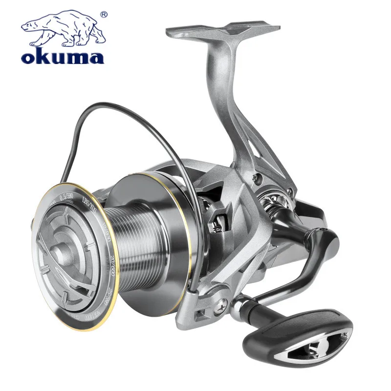 Imagem -02 - Okuma-all Metal Wire Cup Objeto Grande Carretel de Pesca Rotativo Água Doce de Água Salgada Forte Arrastando 4.8:1 25kg 800014000