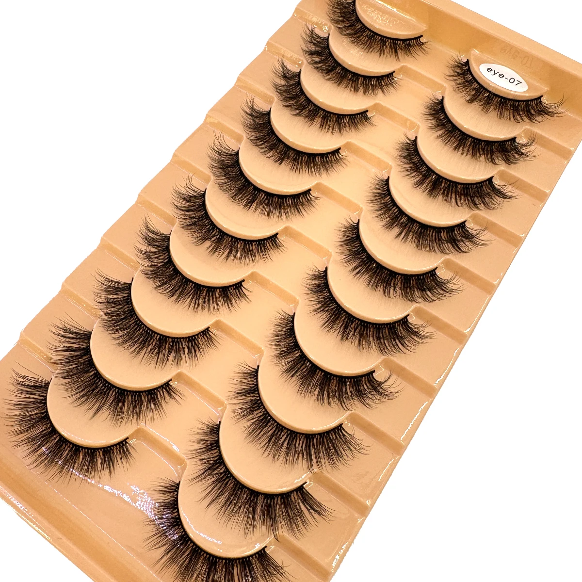 10ペア 3Dミンクつけまつげ ハンドメイドつけまつげ ナチュラルロングメイクアップ シミュレーションクロス メッシーアイ 3Dカールつけまつげ
