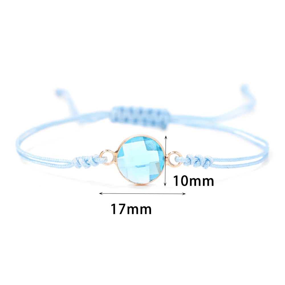 Bracelet à breloques en cristal rond pour hommes et femmes, pierre de cristal colorée, bracelet tressé, ULtissée réglable, bijoux Reki