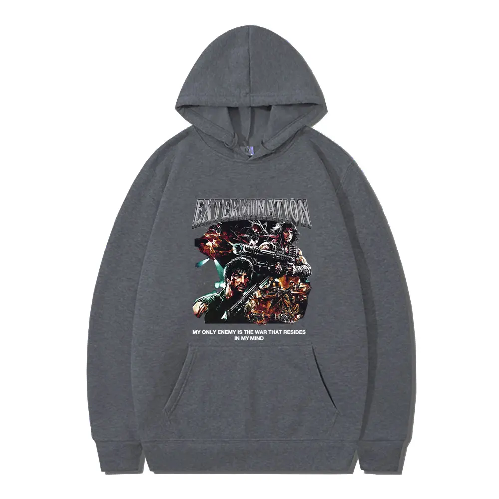 Flipout Extermination My Only Enemy Is The War That Resides in My Mind Hoodie Men Women Clothing Vintage Oversized Sweatshirt