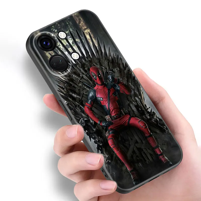 Cool Deadpool Black Silicone Phone Case For OnePlus 9 10 11 12 ACE 2V Pro 9RT 10T 10R Nord CE 2 3 Lite N10 N20 N30 5G