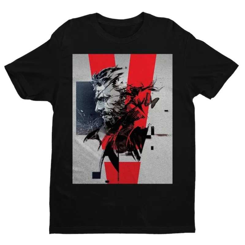 

00012589#A-Big Boss Side Profile MGS V Premium Unisex T-shirt | OG Design | Gifts for Him, Her, Final Fantasy Fans and Collector