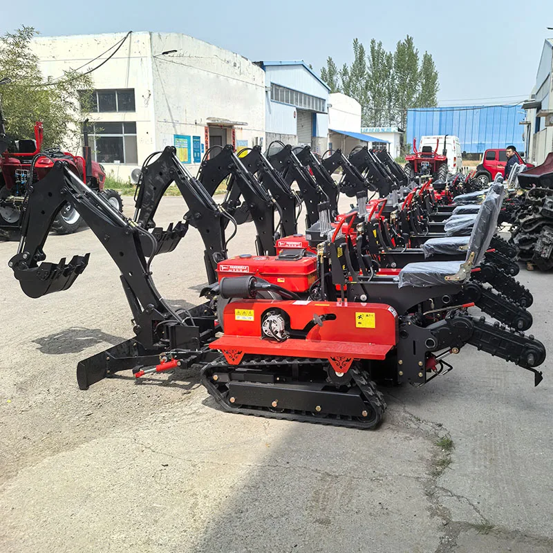 Agricultural 25hp 35hp Small Rubber Tracks Tractor Cultivator Rotary Tiller Mini Remote Control Farm Crawler Tractor