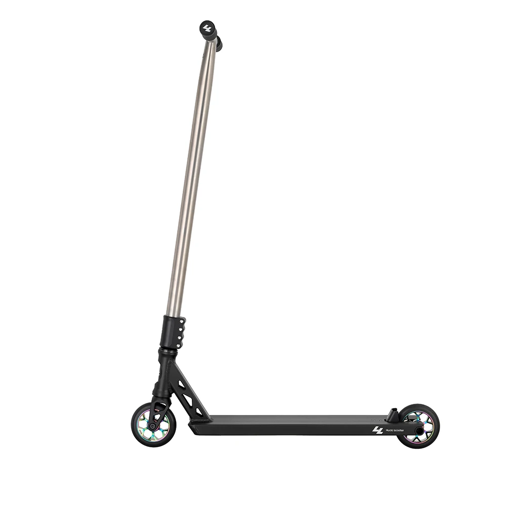 Black Golden Triangle Street Edition Pro Stunt Scooter Complete Deck Fit For Teens Adults Trick