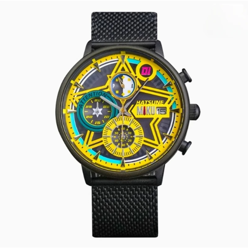 جرس مرآة ذو علامة تجارية مشتركة من Lucky Stone Even Watch V Home Student Vocaloid Optical Drive ساعات كوارتز #3