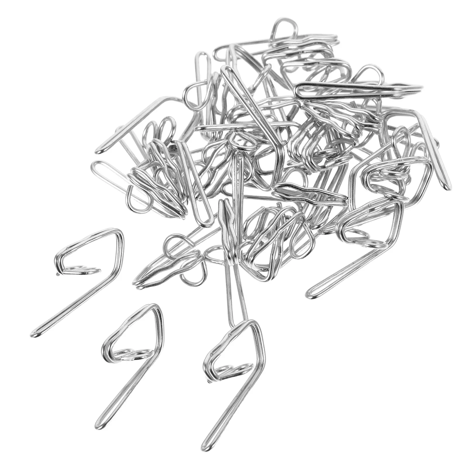 

30Pcs Silver Metal Curtain Hooks for Curtain Rods Heavy Duty Sturdy Drapery Hooks Easy Installation Versatile Window Decor