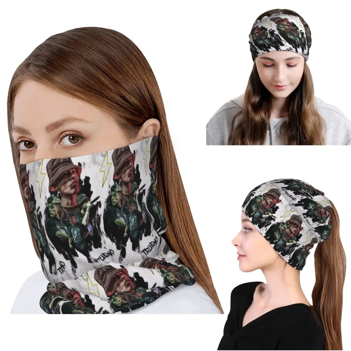 

Забавная бандана-балаклава Trueno в стиле хип-хоп для мужчин и женщин, теплая, моющаяся, для взрослых