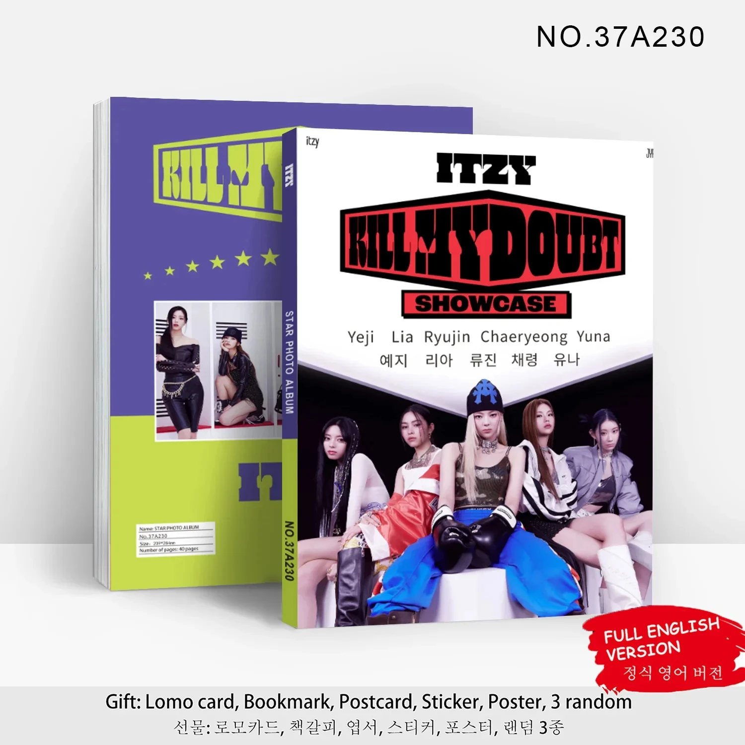 Kpop Idol Girl ITZY New Album KILL MY DOUBT Photo Collection HD Poster Collection Yeji Lia Ryujin Chaeryeong Yuna Fans Gifts