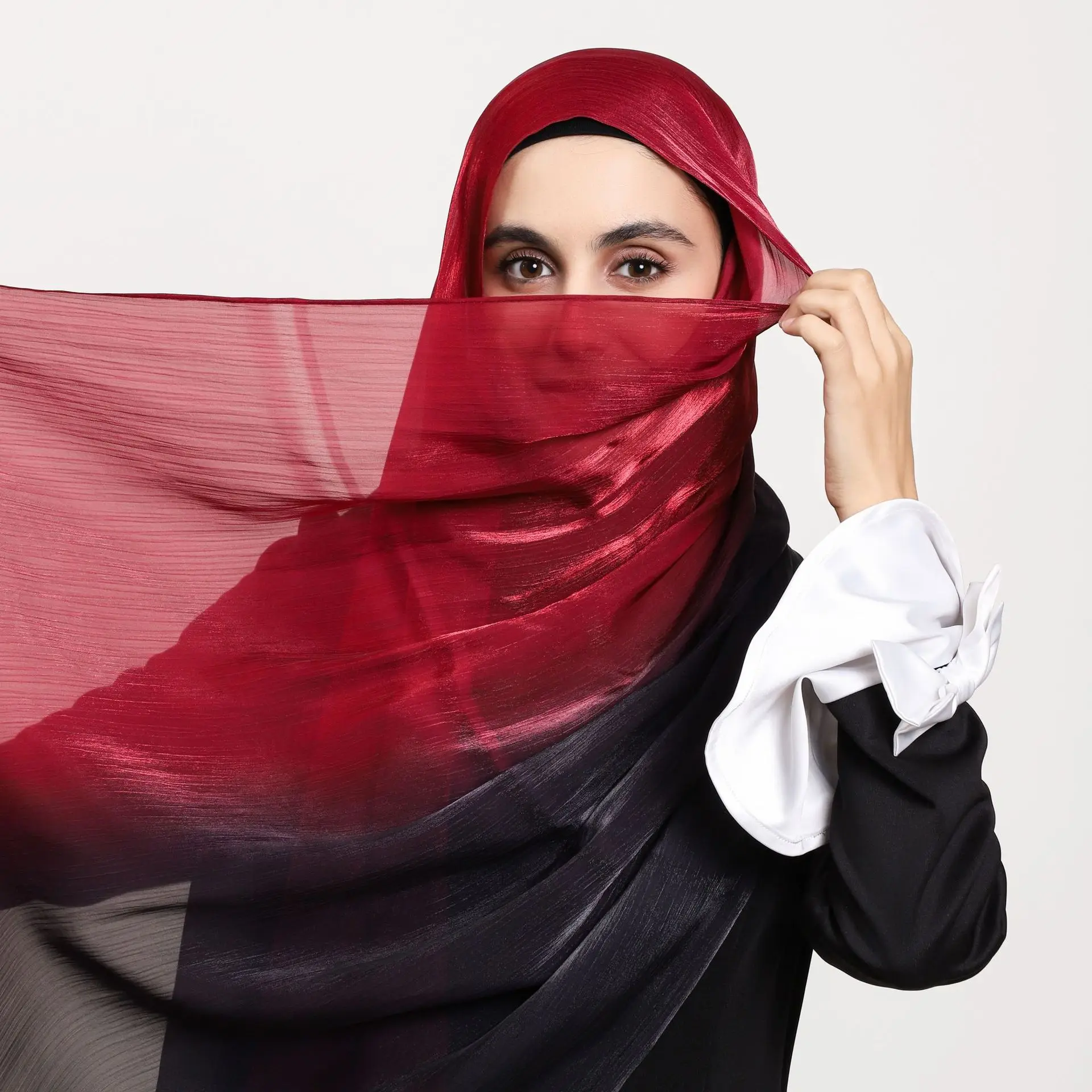 Muslim Chiffon Hijab Scarf Women Long Solid Color Head Wrap For Women Hijabs Scarves Ladies Muslim Veil Jersey Hijabs 180*70cm