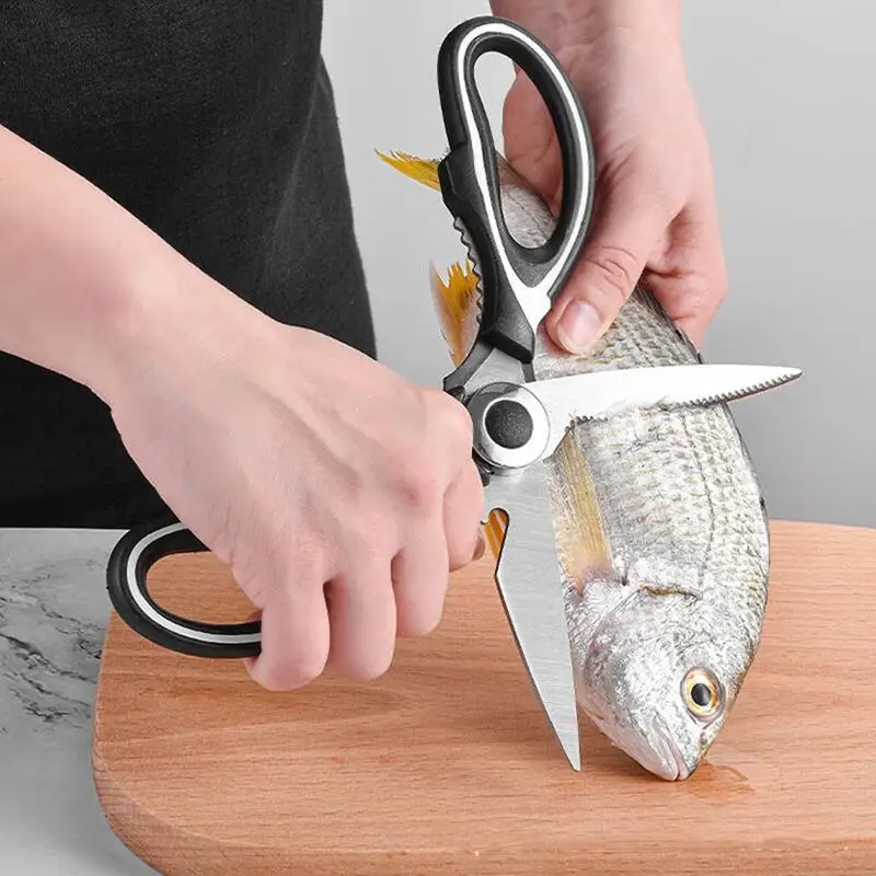 Multifunctional Kitchen Scissors Stainless Steel Cutting Knife For Fish Chicken Chef Device Gadget Tools Accessories Open Bottle