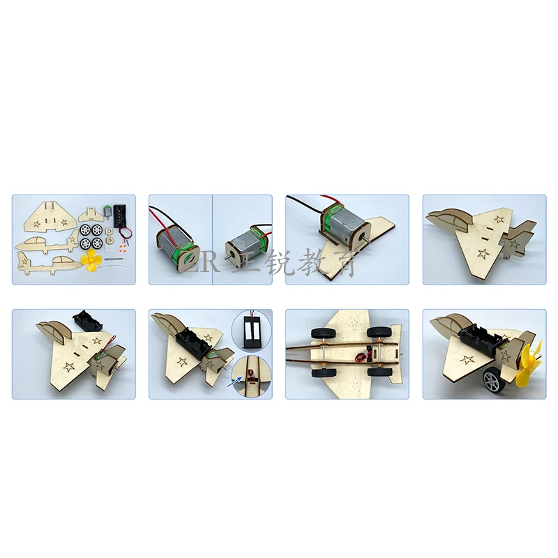 木製の手工芸品のためのジェット飛行機キット,教育玩具,科学実験キット,子供のためのDIY