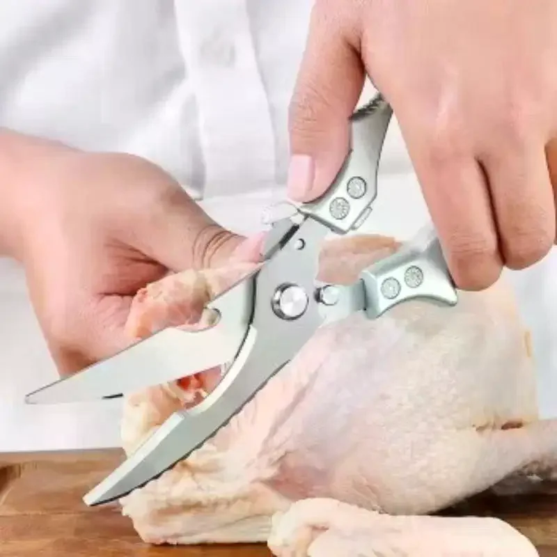 Cut Poultry Bones: 1Pcs Household Food Scissors Stainless Steel Kitchen Chicken Bone Scissors Poultry Cutter