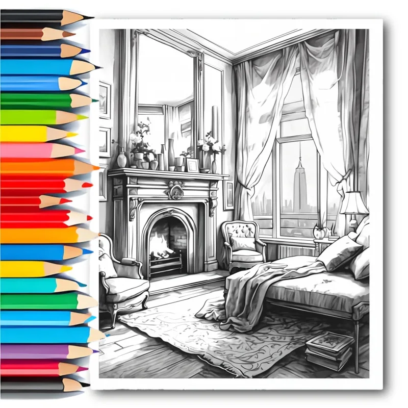 Cross-border new arrival: bestselling a4 bohemian style indoor coloring book - spiral bound adult coloring & doodling book